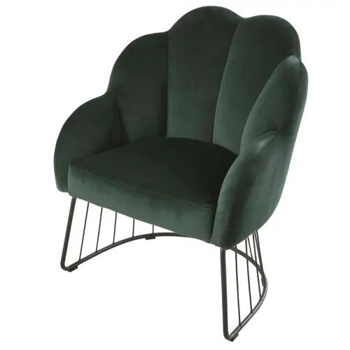 soldes touche couleurs organiques vert Maisons du Monde Fauteuil en velours vert foncé 459,00 € 321,30 € 