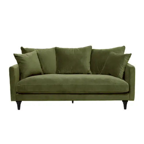 soldes touche couleurs organiques vert Maisons du Monde Canapé en velours vert olive 999,00 € 799,20 €