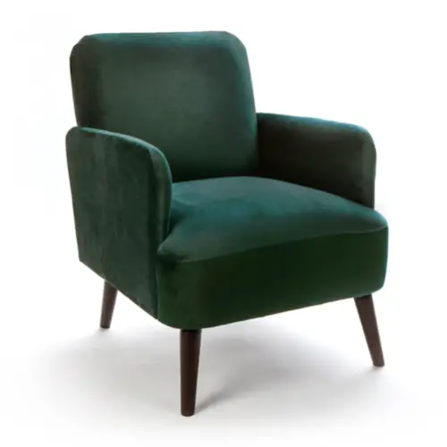 soldes touche couleurs organiques vert Maisons du Monde Fauteuil rétro velours vert forêt 199,00 € 179,10 € 