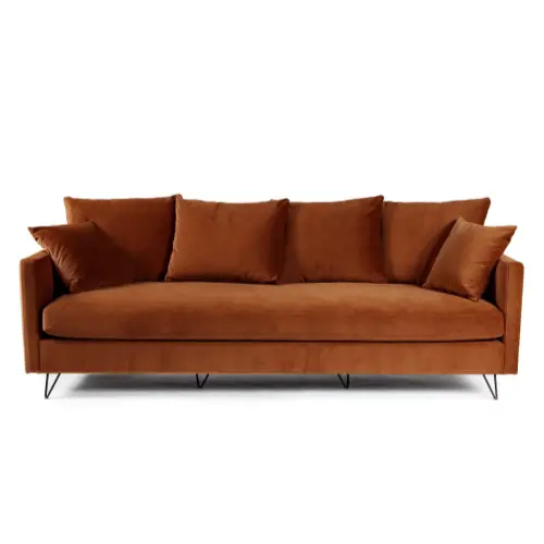 touche couleurs organique rouille terracota Maisons du Monde Canapé convertible en velours rouille 1 699,00 € ​1 359,20 €