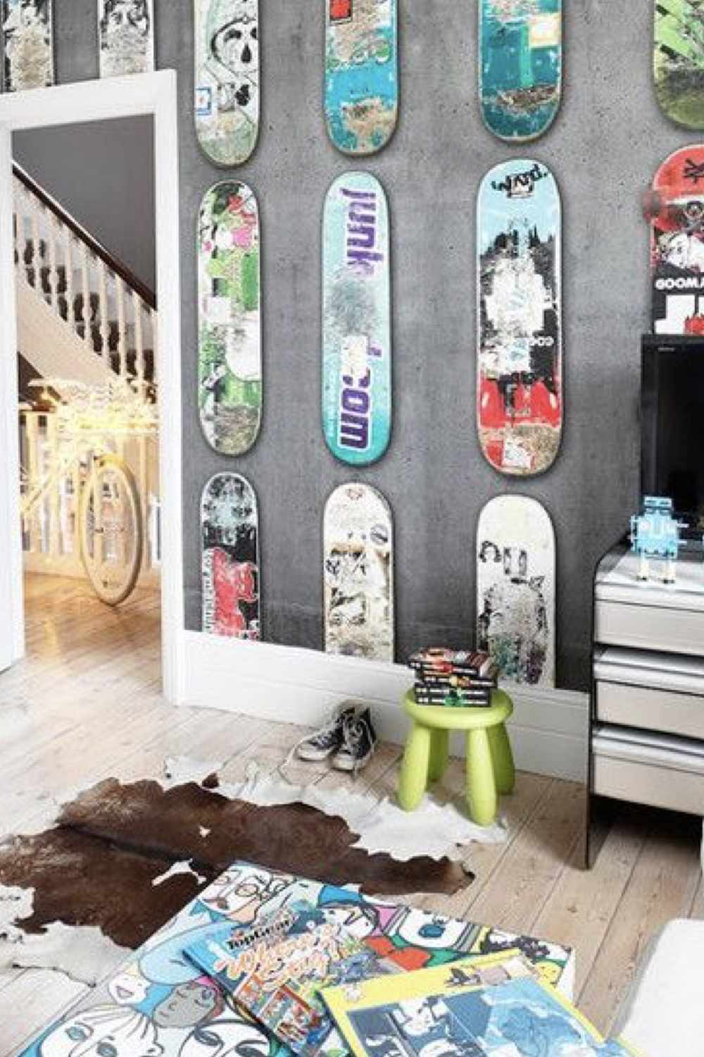 Applique murale de Skateboard décoration pour salon impression