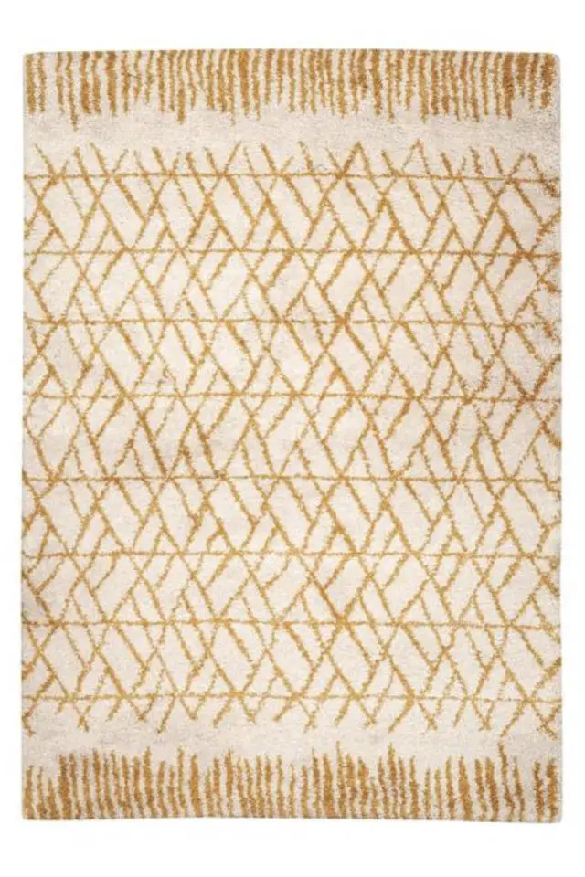 tapis moderne couleur organique 4 couleur jaune ocre moutarde curry kellim berbère