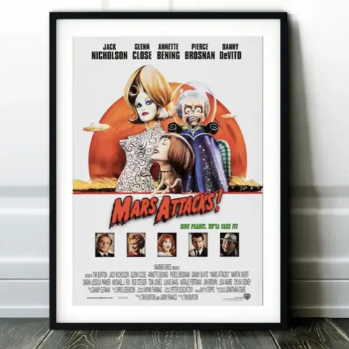 accessoire deco mars attacks affiche de film à encadrer