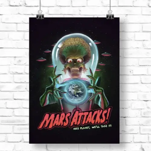 accessoire deco mars attacks illustration extraterrestre