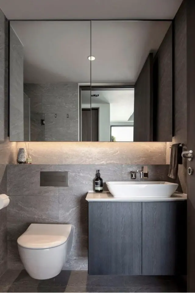 decoration toilettes salle de bain exemple petit espace aménagement moderne