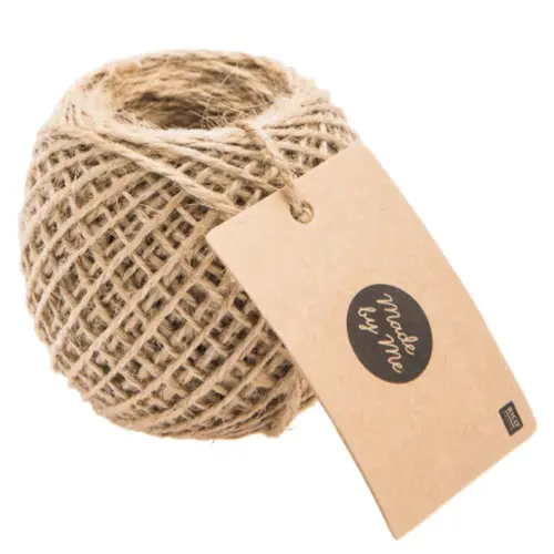 diy recup deco materiel Ficelle jute nature 2mm fine