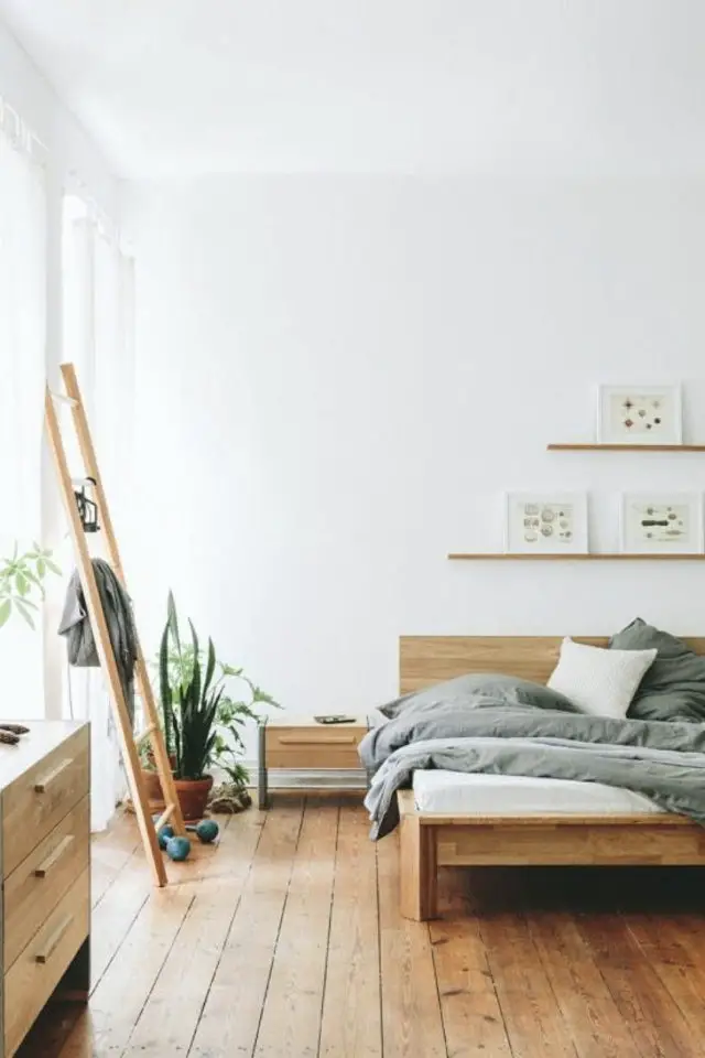 interieur cosy et minimaliste exemple chambre adulte épurée chaleureuse