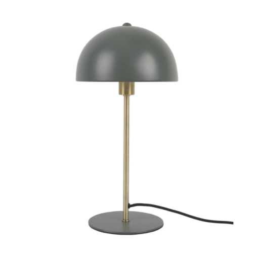 luminaire sobre elegant pas cher Lampe à poser champignon en métal vert de gris