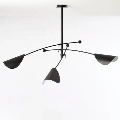 ou trouver luminaire style minimaliste Suspension salle à manger métal noir élégant et sobre