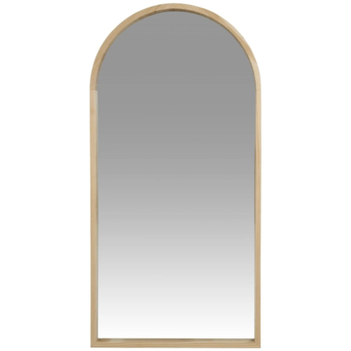 ou trouver miroir arrondi pas cher Miroir arrondi en bois de pin beige 60x120