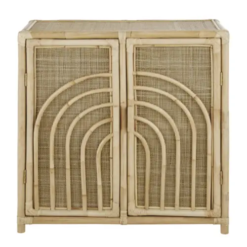 ou trouver mobilier cannage chambre parentale Cabinet de rangement 2 portes cannage en rotin