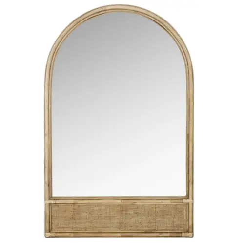 ou trouver mobilier cannage chambre parentale Miroir cannage en rotin 76x119 arrondi arche