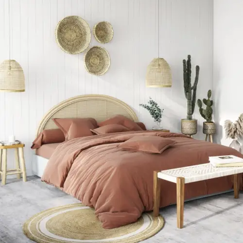 ou trouver tete de lit cannage Tête de lit 160 cm en rotin naturel arrondie arche