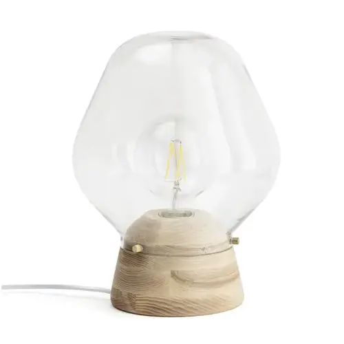 petite deco lampe moderne Lampe à poser verre et bois slow living élégant chic