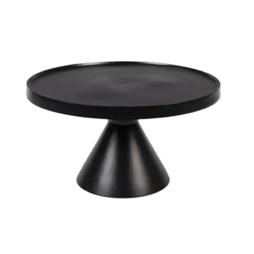 touche de noir accessoire deco Table basse en métal D60cm  design moderne élégant