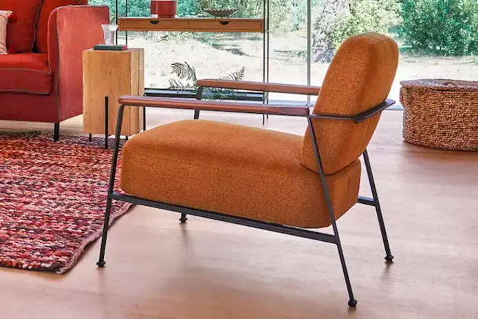 coup de coeur fauteuil moderne vintage couleur chaleureuse tendance élégante chic