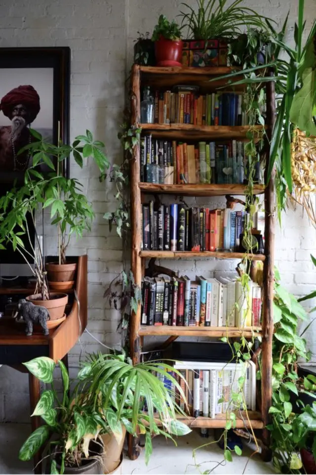 decoration etagere livres plantes étagère petite bibliothèque