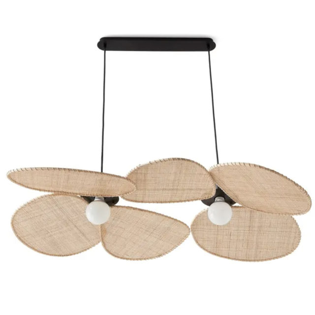 french days la redoute decoration luminaire suspension cannage