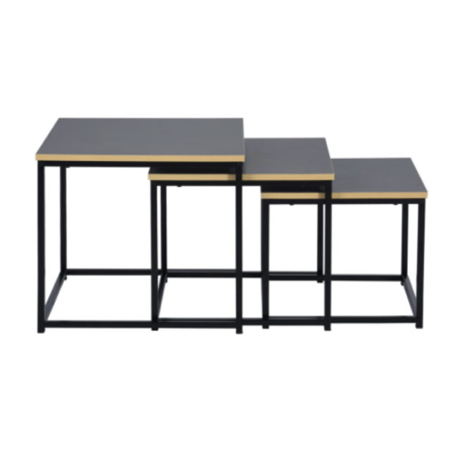 meuble malin studio salon sejour Lot de trois tables basses gigognes modernes et design