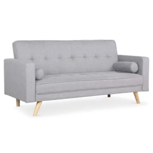 soldes canape pas cher Canapé Convertible Scandinave Slow 3 Places - Gris Clair