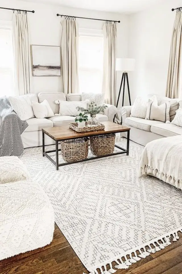tapis couleur clair fraicheur ete blanc fraicheur élégant moderne