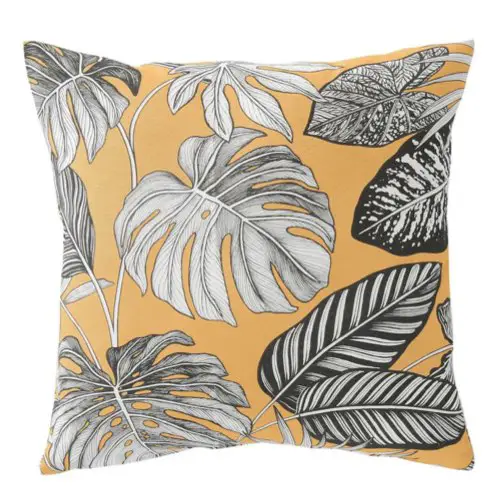 accessoire deco salon coussin pas cher Housse de coussin imprimé tropical - lot de 2