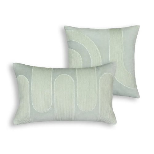 deco coussin soldes pas cher Housse de coussin velours, Brimo céladon