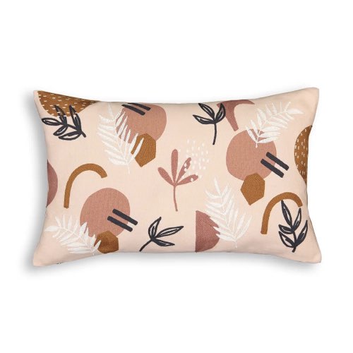 deco coussin soldes pas cher Housse de coussin rectangulaire couleur nude