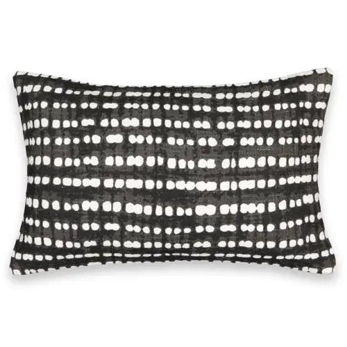 deco coussin soldes pas cher Housse de coussin imprimé noir et blanc moderne