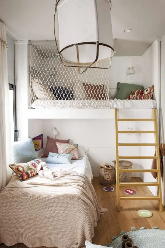 exemple mezzanine moderne chambre enfant architecture intérieure rénovation gain de place
