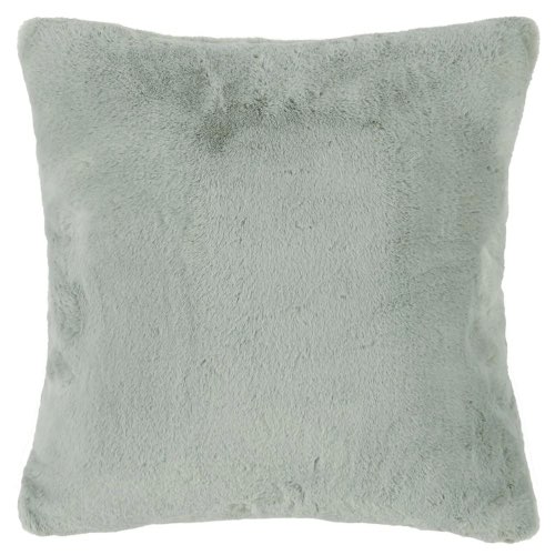 housse de coussin deco pas cher Coussin imitation fourrure bleu céladon 180x150