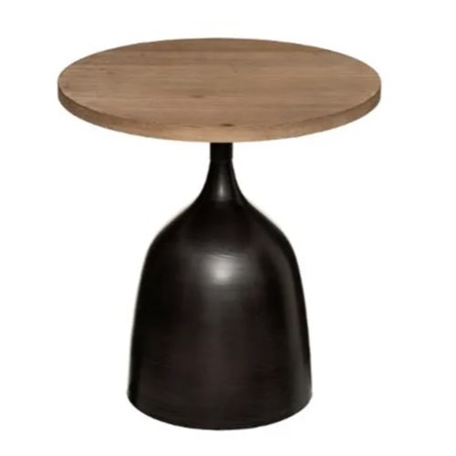 ou acheter meuble appoint a cote canape Table À Café Ronde Design "mathis" 46cm Noir