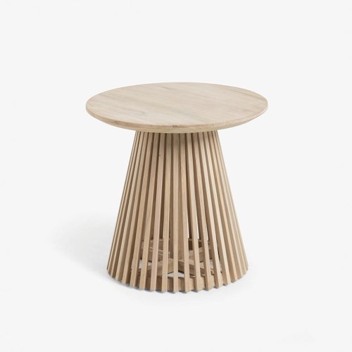 ou trouver bout de canape design moderne Table d'appoint Jeanette effet tasseaux de bois