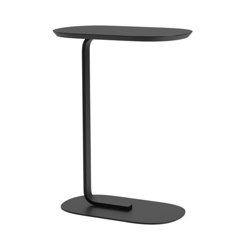 ou trouver bout de canape design moderne Table d'appoint Relate MDF & linoleum noir bords arrondis