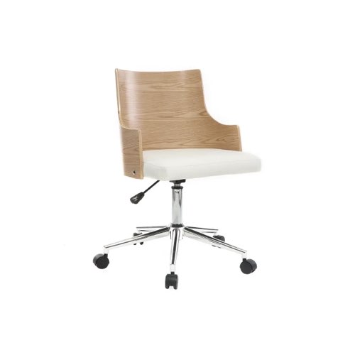 chaise bureau pas cher Fauteuil de bureau petit prix MAYOL CHAISE DE BURAU bois clair et blanc
