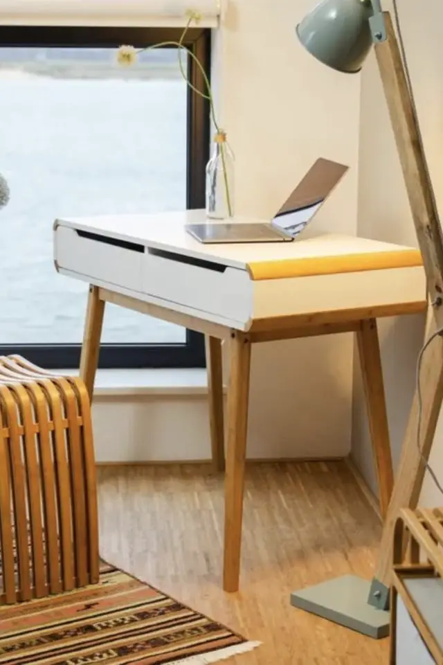 chambre enfant bureau adapte Bureau avec tiroirs en bois table ordinateur coiffeuse table maquillage coins arrondis bureau enfant HxlxP: 73 x 100 x 45 cm