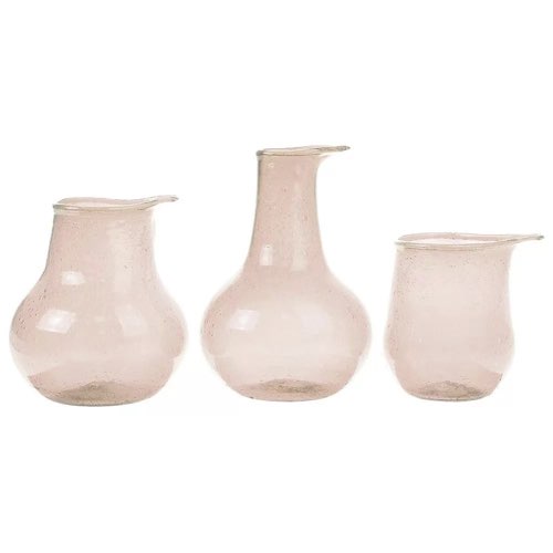 objet decoratif design salon Vases en verre recyclé nude (lot de 3)