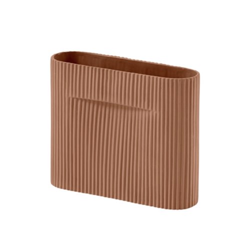 objet decoratif design salon Vase Ridge terracotta S Muuto