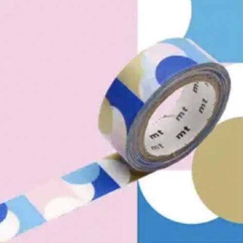 ou acheter masking tape decoration Masking tape motif demi-cerlces or rose bleu