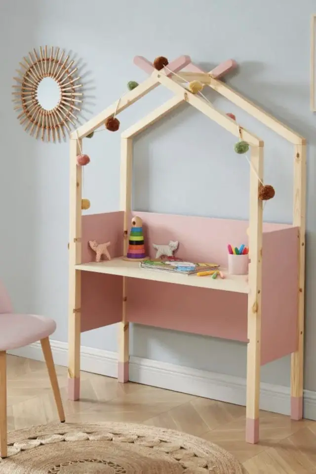 ou trouver bureau enfant deco Bureau enfant tipi rose évolutif chambre fillette