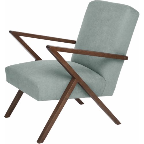 ou acheter meuble deco eclectique salon Fauteuil en hêtre et tissu vert d'eau Retrostar style années 50