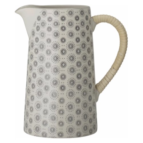 ou trouver accessoire cuisine design moderne Pichet Elsa en grès gris - Bloomingville petits motifs