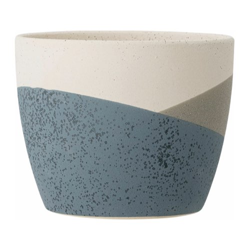 ou trouver objet decoratif a poser Pot de fleurs déco Noak Bleu Terracotta - Bloomingville