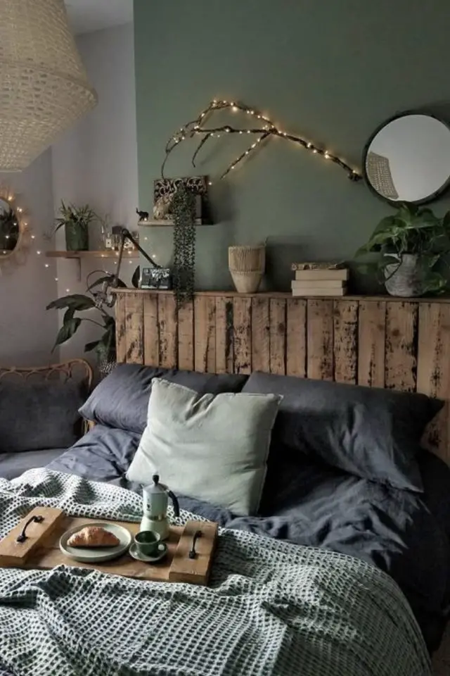 recup chambre tete de lit exemple bois de palette style nature