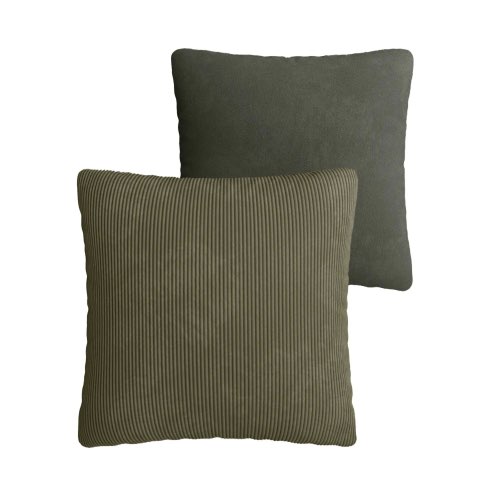 ou trouver deco couleur kaki Coussin en velours vert kaki déhoussable 40x40cm