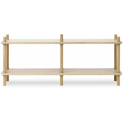 ou trouver petit meuble rangement design Bibliothèque en bois de chêne 2 étages