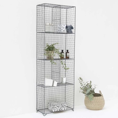 ou trouver petite bibliotheque deco Etagère à poser en métal grillagé gris