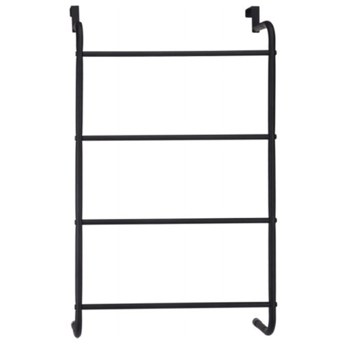 ou trouver porte-serviette deco Porte-serviettes de porte en métal noir 4 barres à suspendre