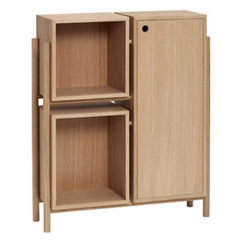 ou trouver rangement appoint salle de bain design Meuble de rangement en chêne 2 niches 1 porte