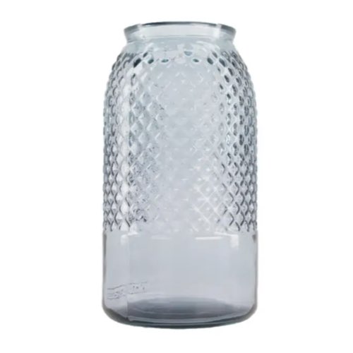 cadeau deco noel pas cher Vase en verre recyclé H.28cm